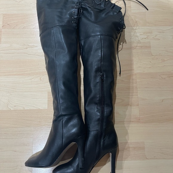 Kelsi Dogger lather over the knee boots - Picture 3 of 8